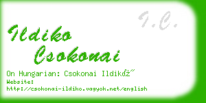 ildiko csokonai business card